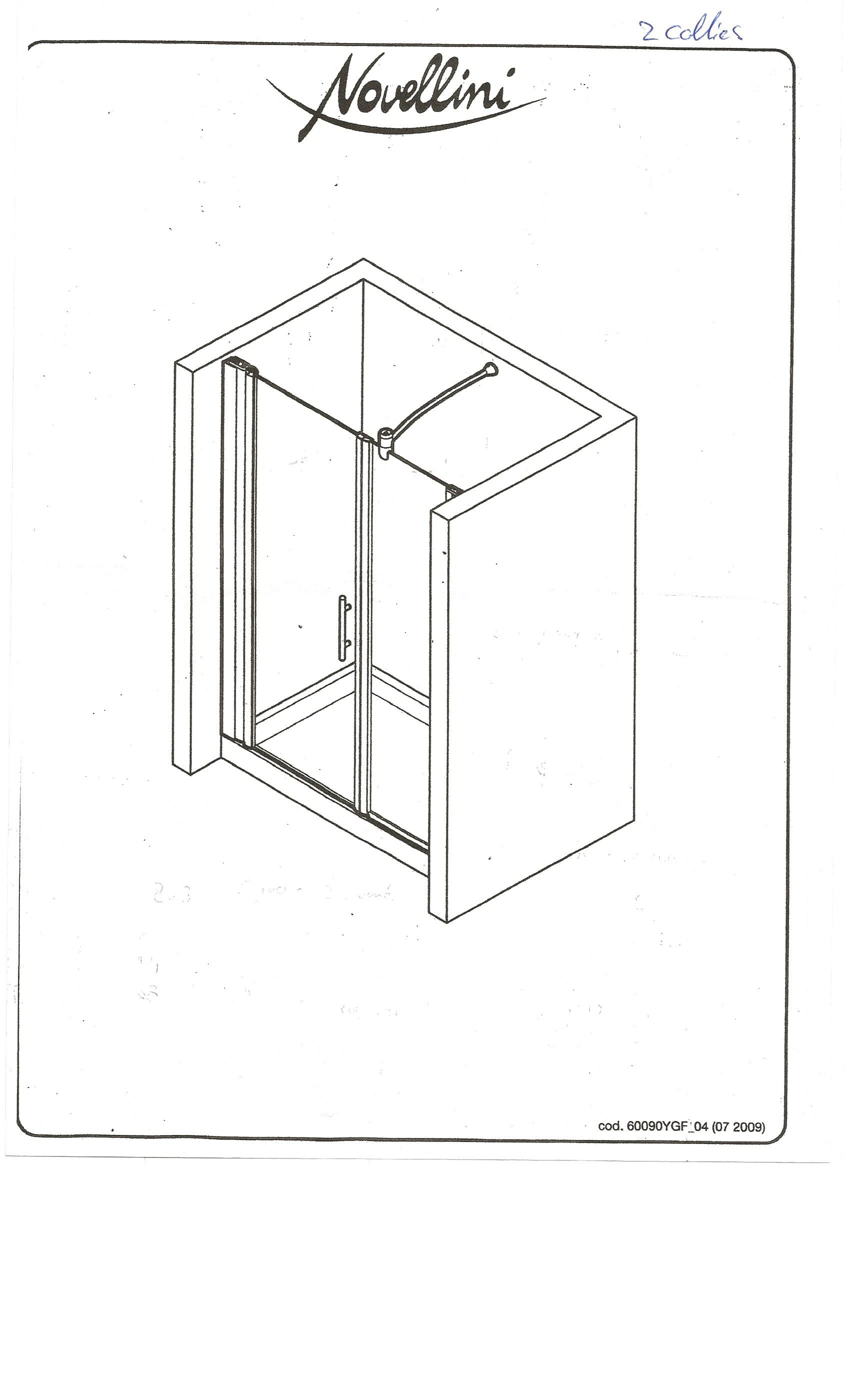 Nisdeur 95t/m98cm 1900mm hoog (Novellini)(50)